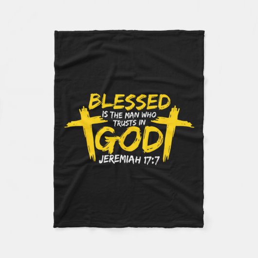het Man dat in godsnaam op godslastering vertrouwt Fleece Deken (Voorkant)