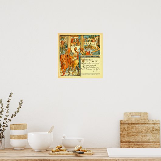 Het Man dat niemand beviel Walter Crane Poster (Keuken)
