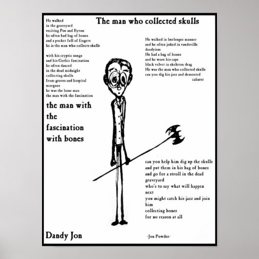 Het Man dat Skulls heeft verzameld Poster (Voorkant)