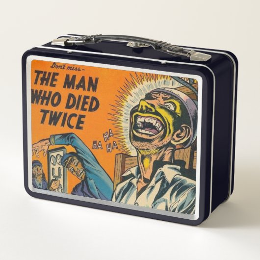 Het Man dat TWICE stierf. Krat, karton (Achterkant)