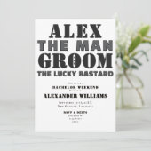 Het Man De bruidegom De gelukkige klootzak vrijgez Kaart (Staand voorkant)