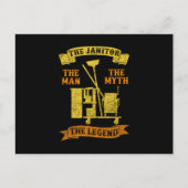 Het Man de legende van de schoonmaakmachine van de Briefkaart (Voorkant)