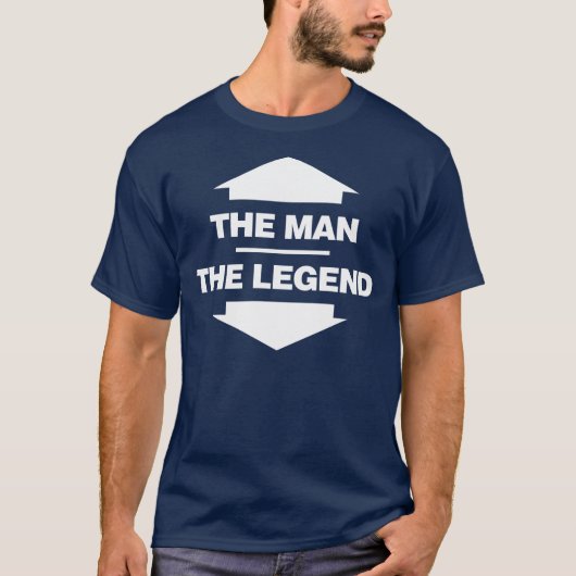 Het Man De Legende - Zwart T-shirt (Voorkant)