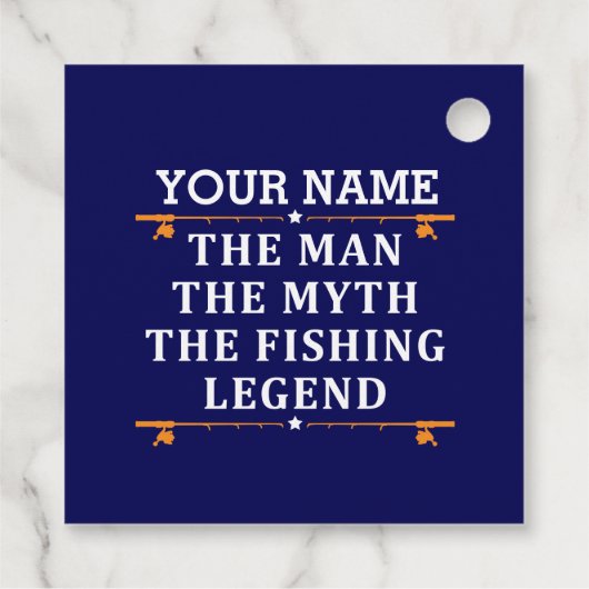 Het Man de Mmythe de Geviste Legend personaliseerd Bedankjes Labels (Achterkant)