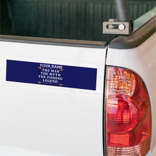 Het Man de Mmythe de Geviste Legend personaliseerd Bumpersticker (Op Truck)