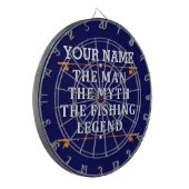 Het Man de Mmythe de Geviste Legend personaliseerd Dartbord (Voorkant Links)