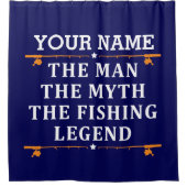 Het Man de Mmythe de Geviste Legend personaliseerd Douchegordijn (Voorkant)