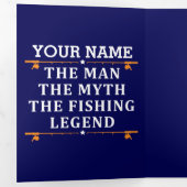 Het Man de Mmythe de Geviste Legend personaliseerd Drieluik Kaart (Binnenzijde eerst)