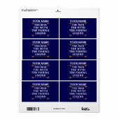 Het Man de Mmythe de Geviste Legend personaliseerd Etiket (Full Sheet)