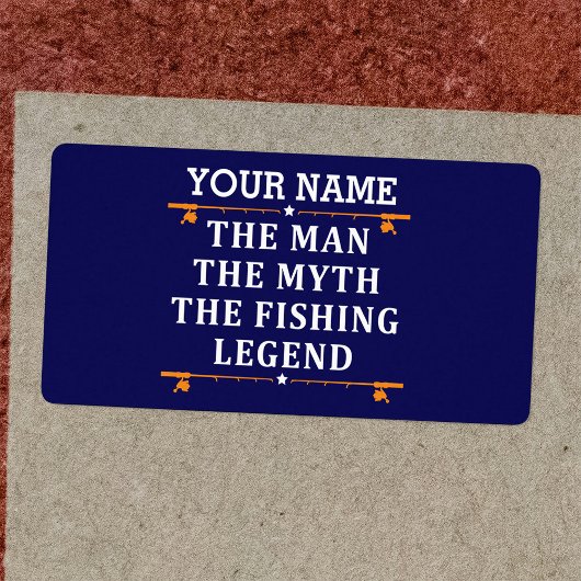 Het Man de Mmythe de Geviste Legend personaliseerd Etiket