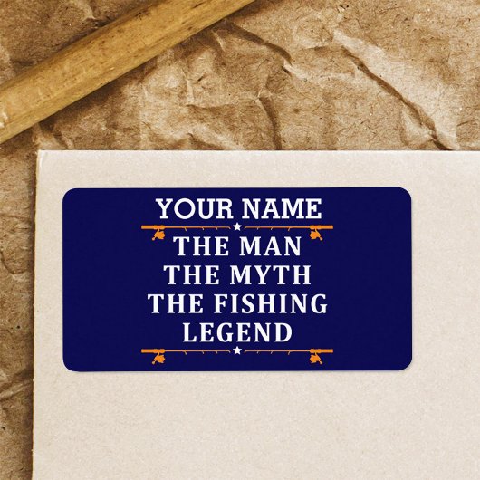 Het Man de Mmythe de Geviste Legend personaliseerd Etiket