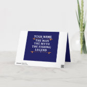 Het Man de Mmythe de Geviste Legend personaliseerd Feestdagen Kaart (Achterkant)