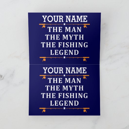Het Man de Mmythe de Geviste Legend personaliseerd Feestdagen Kaart (Binnen)