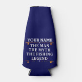 Het Man de Mmythe de Geviste Legend personaliseerd Flesjeskoeler (Voorkant)