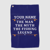 Het Man de Mmythe de Geviste Legend personaliseerd Golfhanddoek (Voorkant)
