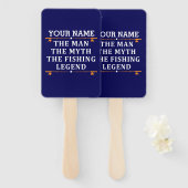 Het Man de Mmythe de Geviste Legend personaliseerd Handwaaier (Voorkant en achterkant)