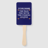 Het Man de Mmythe de Geviste Legend personaliseerd Handwaaier (Voorkant)