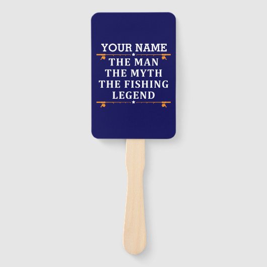 Het Man de Mmythe de Geviste Legend personaliseerd Handwaaier (Voorkant)