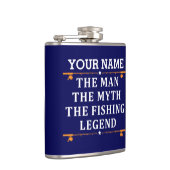 Het Man de Mmythe de Geviste Legend personaliseerd Heupfles (Rechts)