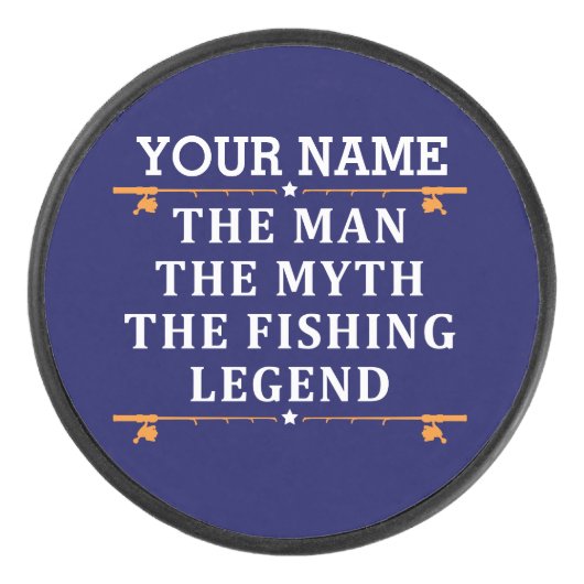 Het Man de Mmythe de Geviste Legend personaliseerd Hockey Puck (Voorkant)
