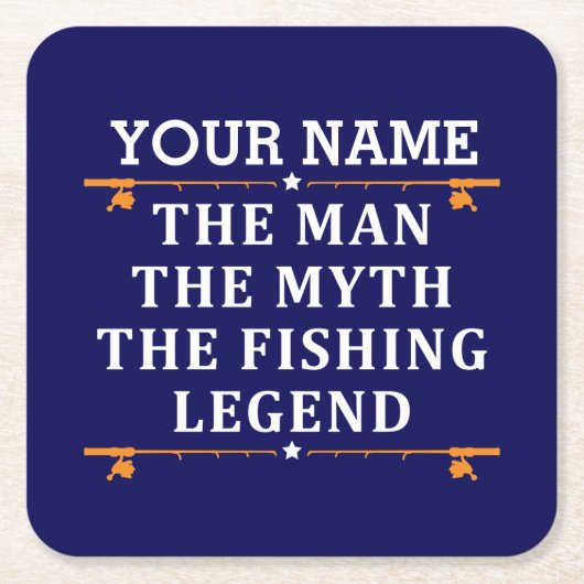 Het Man de Mmythe de Geviste Legend personaliseerd Kartonnen Onderzetters (Voorkant)