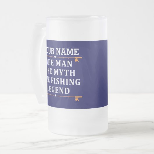 Het Man de Mmythe de Geviste Legend personaliseerd Matglas Bierpul (Voorkant links)