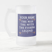 Het Man de Mmythe de Geviste Legend personaliseerd Matglas Bierpul (Links)