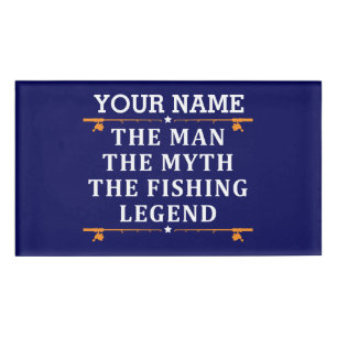 Het Man de Mmythe de Geviste Legend personaliseerd Naambadge