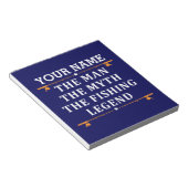 Het Man de Mmythe de Geviste Legend personaliseerd Notitieblok (Schuin)