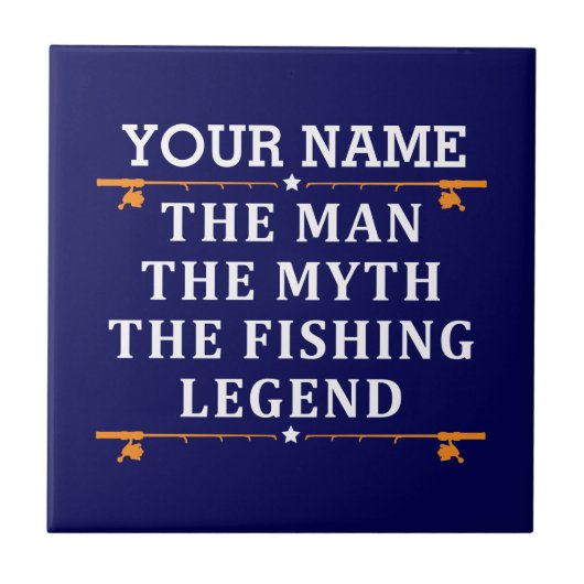 Het Man de Mmythe de Geviste Legend personaliseerd Tegeltje (Voorkant)