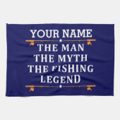 Het Man de Mmythe de Geviste Legend personaliseerd Theedoek (Horizontaal)