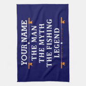 Het Man de Mmythe de Geviste Legend personaliseerd Theedoek (Verticaal)