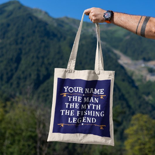 Het Man de Mmythe de Geviste Legend personaliseerd Tote Bag