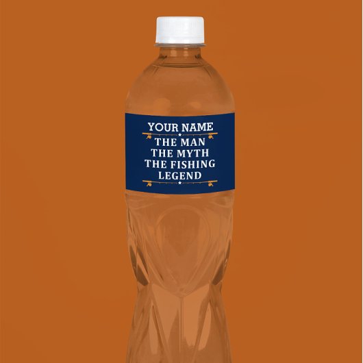 Het Man de Mmythe de Geviste Legend personaliseerd Waterfles Etiket