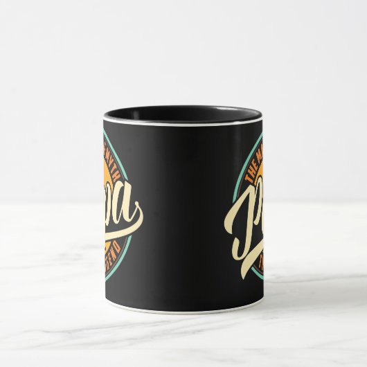 Het Man De Mmythe de Legend Papa Vaderdag Mok (Midden)