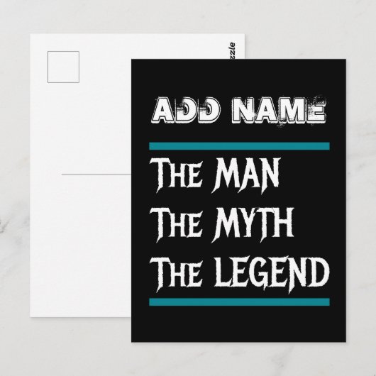 Het Man De Mmythe de Legende Briefkaart (Voorkant / Achterkant)