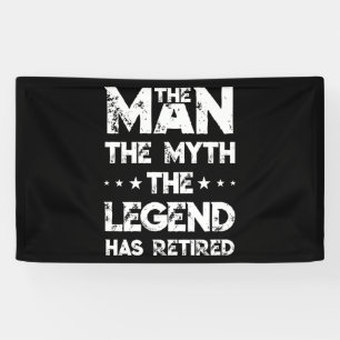 Het Man De Mmythe, de Legende, heeft ontslag genom Spandoek
