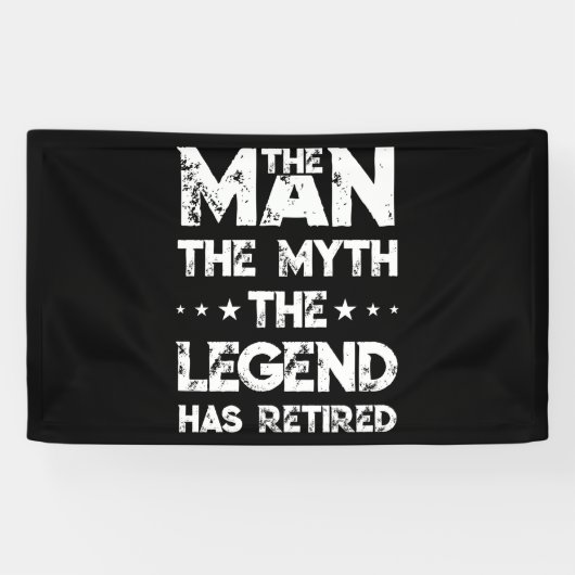 Het Man De Mmythe, de Legende, heeft ontslag genom Spandoek (Horizontaal)