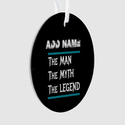 Het Man De Mmythe de Legende Ornament (voorkant)