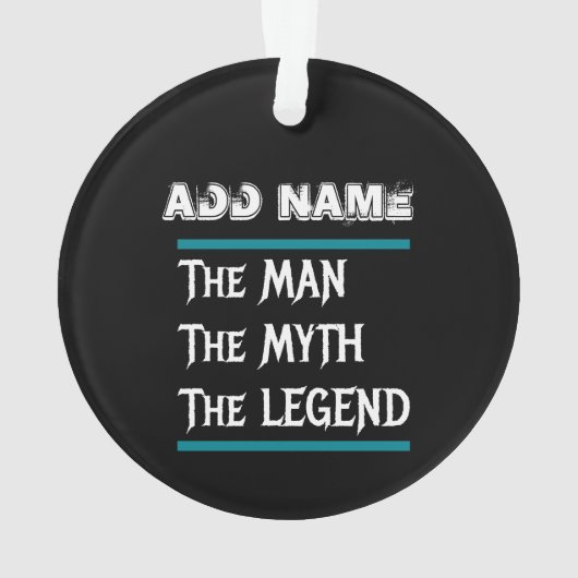 Het Man De Mmythe de Legende Ornament (achterkant)