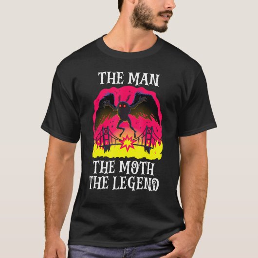 Het Man De Moth De Legende Mothman Folklore Creep T-shirt (Voorkant)