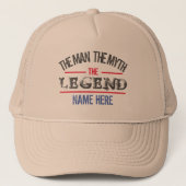 HET MAN DE MYTH DE LEGEND PERSONALIZED TRUCKER PET (Voorkant)