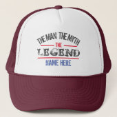 HET MAN DE MYTH DE LEGEND PERSONALIZED TRUCKER TRUCKER PET (Voorkant)