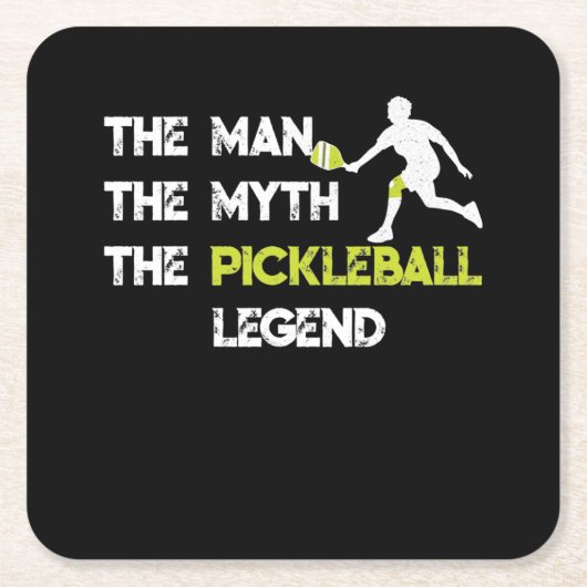 Het Man De Myth De Pickleball Legend Kartonnen Onderzetters (Voorkant)