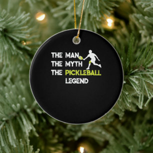 Het Man De Myth De Pickleball Legend Keramisch Ornament