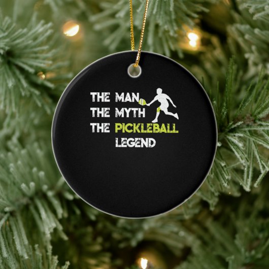 Het Man De Myth De Pickleball Legend Keramisch Ornament (Boom)