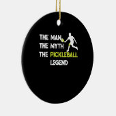 Het Man De Myth De Pickleball Legend Keramisch Ornament (Rechts)