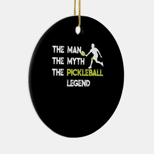 Het Man De Myth De Pickleball Legend Keramisch Ornament (Rechts)
