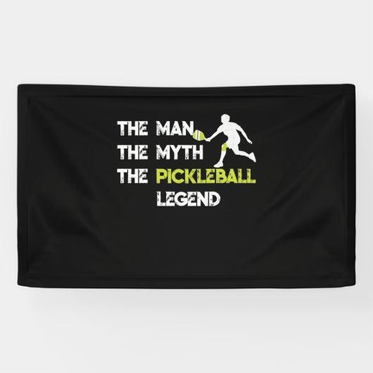 Het Man De Myth De Pickleball Legend Spandoek (Horizontaal)