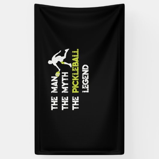 Het Man De Myth De Pickleball Legend Spandoek (Verticaal)